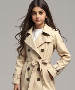 BUGS & LOLA Girls Cotton Trench Coat – Beige