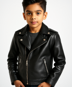 BUGS & LOLA Kids Faux Leather Jacket – Black