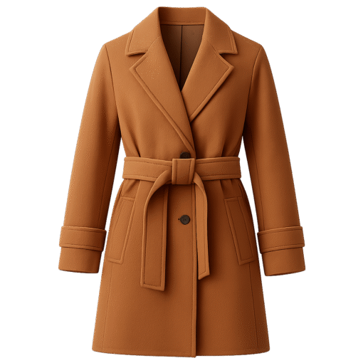 BUGS & LOLA Girls Wool Belted Coat – Brown - Image 2