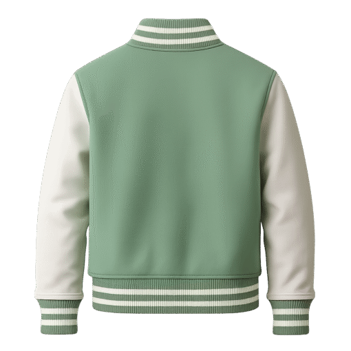 BUGS & LOLA Varsity Jacket – Green & White - Image 3