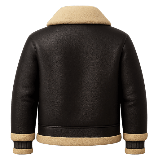 Kids Black Real Leather Jacket with Shearling Fur Collar – Bugs Lola Edition - Image 2