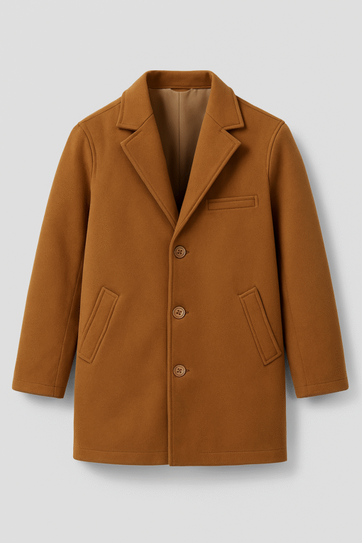 Kids Suede Leather Coat – Classic Winter Outerwear for Boys & Girls - Image 2