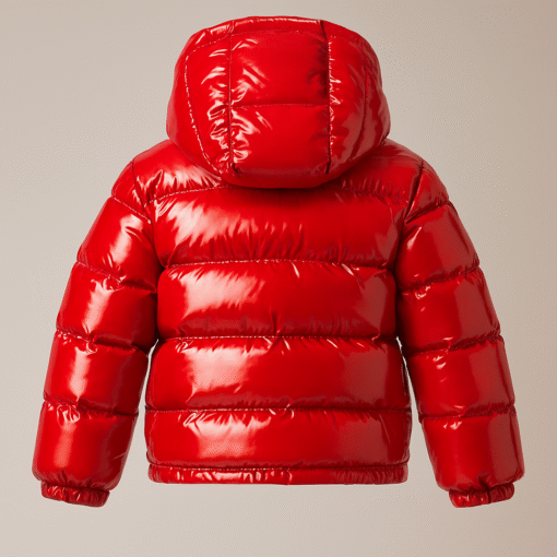 Kids Red Puffer Jacket – Waterproof & Insulated Winter Wear - Image 3