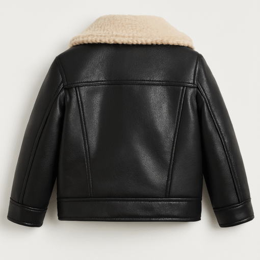 Kids Genuine Leather Jacket with Sherling Lining – Premium Winter Coat for Boys & Girls - Image 2