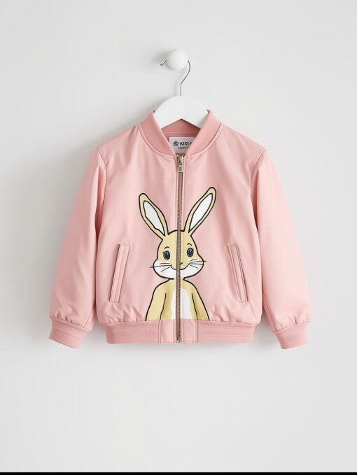 Kids Fleece Jacket with Rabbit Design – Soft & Cozy Winter Wear
