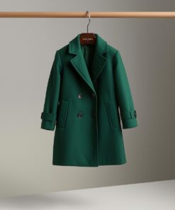 Kids Wool Double-Breasted Coat – Elegant Warmth for Chilly Adventures