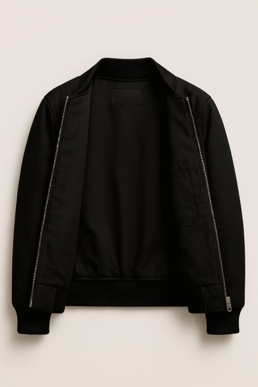 Kids Level Up Fleece Bomber Jacket – Retro Pixel Gaming Design for Winter (Black) - Image 3
